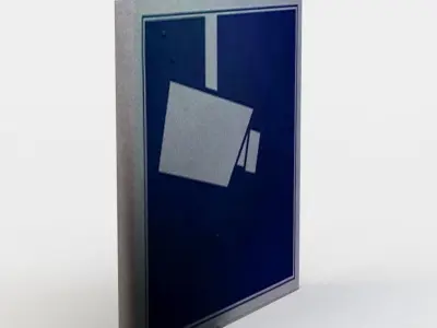 Camera sign Low-poly 3D model