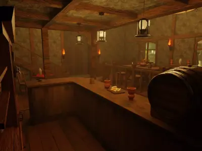 Medieval Fantasy Tavern 3D model