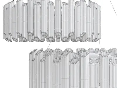 KEBO AMAZING GLASS CHANDELIER Low-poly 3D model