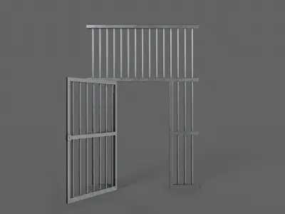 PBR Door Prison Cell 1 Low-poly 3D model