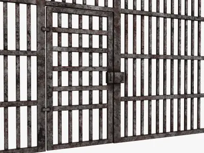 Medieval Door Low-poly 3D model