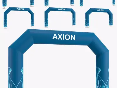 Angled inflatable arch Axion 400-800 3D model