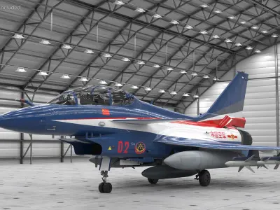 Modern Tandem Fighter Aircraft Chengdu J10 Rigged 