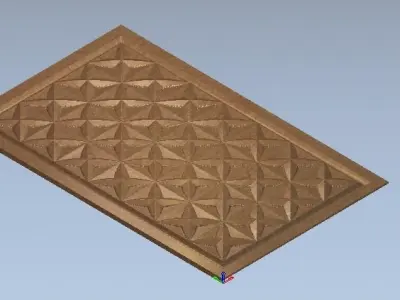 doorway metal plate with pattern 3D model