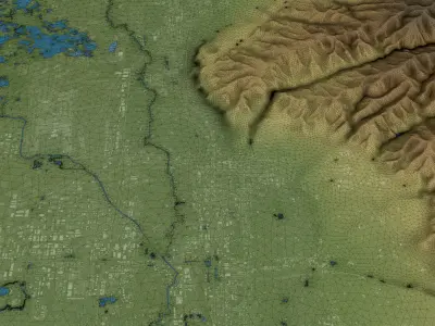 Salt Lake City - Topography Terrain 3D City 3D Model Pack