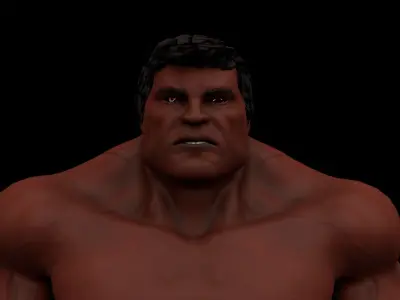 Red Hulk Rigged And Animated 3D model