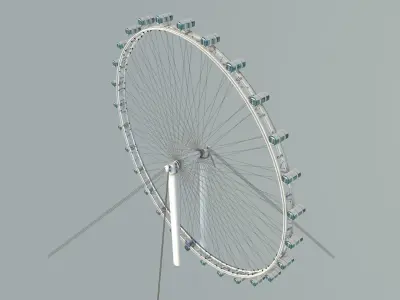 3D Singapore Flyer  Detailed Model  Ferris Wheel model 3D model