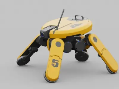 PLANET EXPLORER DROID rigged 3D model