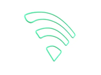 Neon Wifi Symbol v1 003 Low-poly 3D model