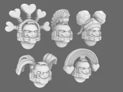 Pride Marine Joy Squad V10 Veteran Helmets 3D print model