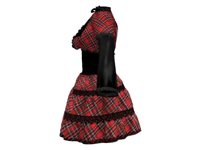 Sweetheart Outfit Low-poly 3D model