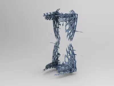 Diamond Cyberpunk Boss Radio tower scaffolding  3D model