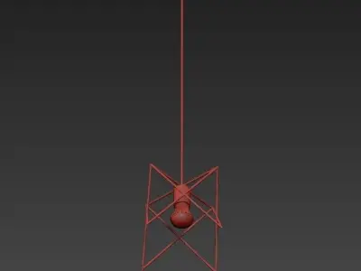 Simple Star Shaped Pendant Lights  Industrial 3D model
