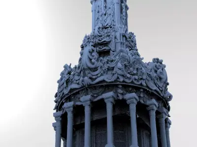 Palace of Versailles Fantasy Tower 5 3D model