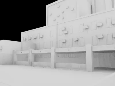 PARKING LOT 3D MODEL LOW POLY Low-poly 3D model