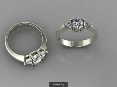 Jewelry rings 3D Model Pack