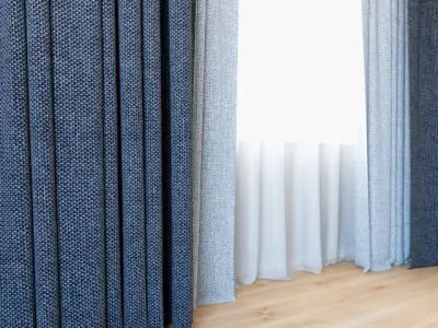 Curtains 66 Curtains with Tulle Backhausen 3D model
