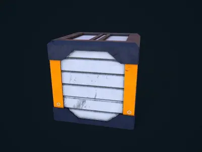 Sci-Fi Crate 04 Low-poly 3D model
