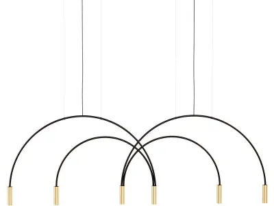 Estiluz Volta Triple Pendant Light  3D model