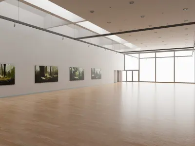 Art Museum Gallery Interior 34 Low-poly 3D model