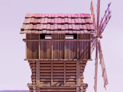 Medieval House 3D model  Low-poly 3D model