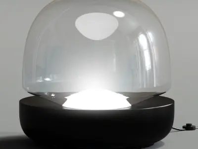 Stone Table Lamp 3D model