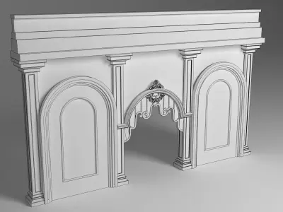 Modern wall panel 3D model