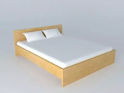 Bed DOORS HLOZ 160 BRW Milano Oak 3D model