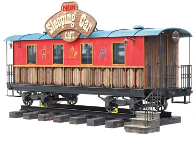 Old Wagon Cafe  3D model