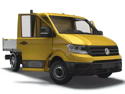 VW Crafter Single Cab Tipper HQ Interior 2023 3D model