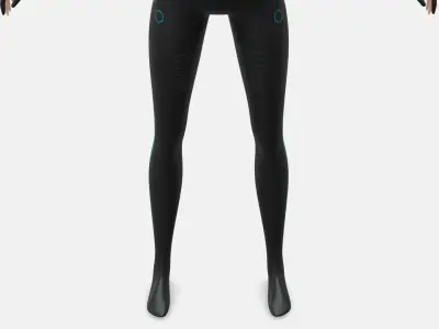 Tron Woman Racer Low-poly 3D model