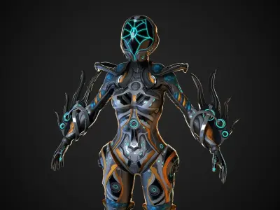 Cyborg M series Low-poly 3D model