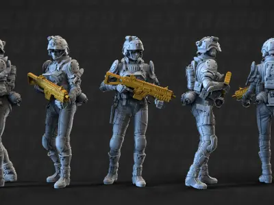 Titan Walker Pilot 100mm and 32mm 3D print model