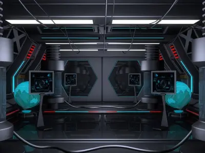 Sci Fi Corridor 3D model