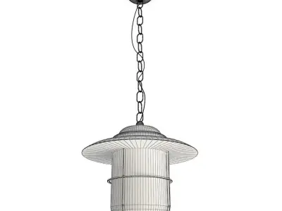 Copper and Bayonne Cage Lamps 3D model