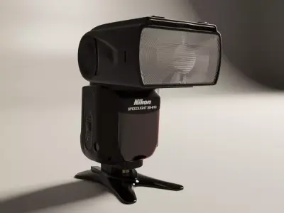 S00084 Nikon Speedlight SB-910 Low-poly 3D model