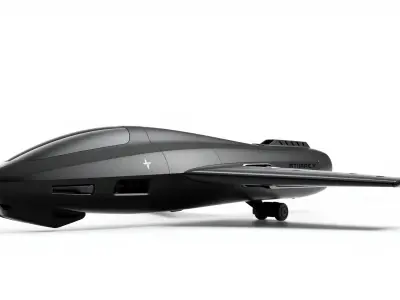 PhantomRay 88 Black-Chrome Aircraft model pack Low-poly 3D model