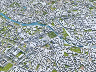 Berlin Downtown Germany Low-poly 3D model
