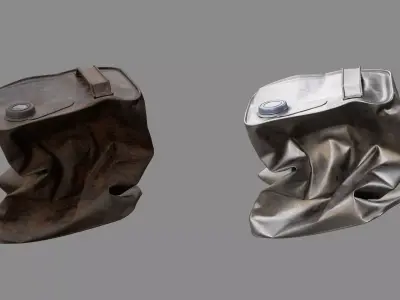 Crushed Paint Can Rectangular 06 3D model