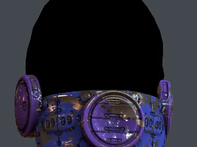 Helmet gas mask scifi military combat Low-poly 3D Low-poly 3D model