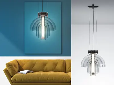 Transmission Sculpture Chandelier 3D model
