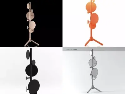 Peg Coat Stand 3D model
