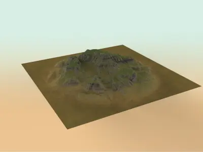 Eroded Highlands Low-poly 3D model