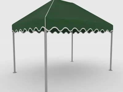 Collection Gazebo Tent 4 3D Model Pack