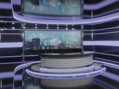 Virtual Studio  Low-poly 3D model