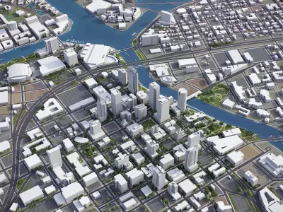 Tampa Low-poly 3D model