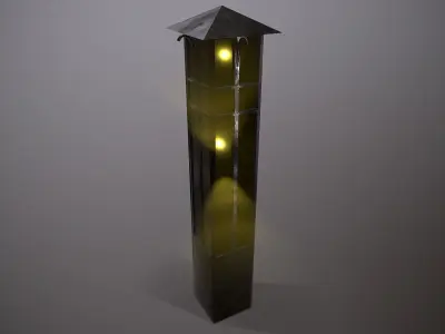 Long Lamp Low-poly 3D model