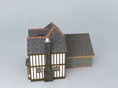 Timber Framed House Free 3D model
