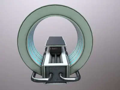 Sci-fi Medical Bed Low-poly 3D model