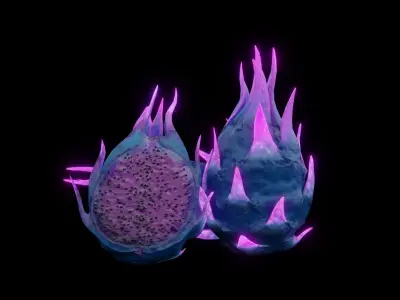 Alien Magic Fruit Low-poly 3D model